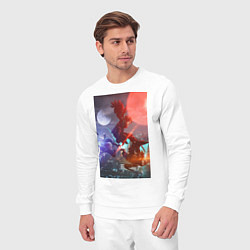 Костюм хлопковый мужской Моя геройская академия Кацуки Бакуго Идзуку Мидори, цвет: белый — фото 2