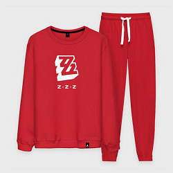 Костюм хлопковый мужской Zenless Zone Zero logo, цвет: красный