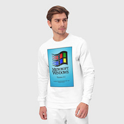 Костюм хлопковый мужской Windows 3, цвет: белый — фото 2