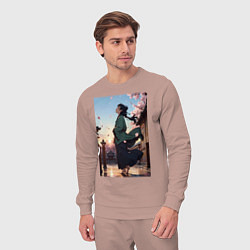 Костюм хлопковый мужской Монолог фармацевта Маомао во дворце, цвет: пыльно-розовый — фото 2