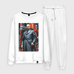 Мужской костюм Ленин в кожанке - киберпанк