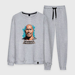 Мужской костюм Карикатурный портрет Дуэйна Джонсона