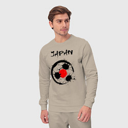 Костюм хлопковый мужской Сборная Японии, цвет: миндальный — фото 2