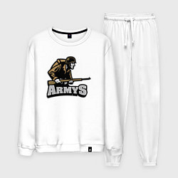 Костюм хлопковый мужской Armys, цвет: белый