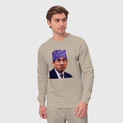 Костюм хлопковый мужской Prison mike Michael Scott офис, цвет: миндальный — фото 2