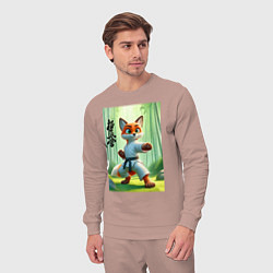Костюм хлопковый мужской Kyokushin karate - fox, цвет: пыльно-розовый — фото 2