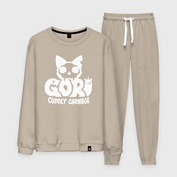 Костюм хлопковый мужской Goro cuddly carnage logo, цвет: миндальный