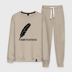 Костюм хлопковый мужской Cigarettes after sex - музыкальная группа, цвет: миндальный