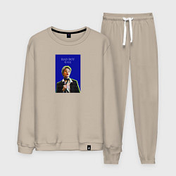 Костюм хлопковый мужской BTS Чимин плохой мальчик, цвет: миндальный