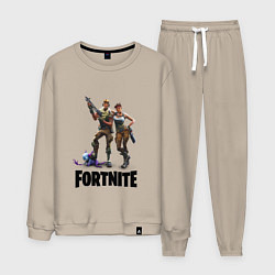 Костюм хлопковый мужской Fortnite PVE, цвет: миндальный