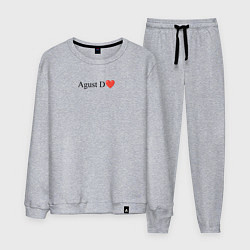 Костюм хлопковый мужской BTS Agust D, цвет: меланж