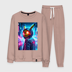 Мужской костюм Крутой Пикачу в модном прикиде - нейроарт