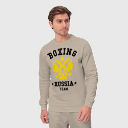 Костюм хлопковый мужской Boxing Russia Team, цвет: миндальный — фото 2
