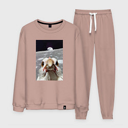 Мужской костюм Курица селфи на луне