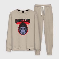 Костюм хлопковый мужской Gorillas MMA, цвет: миндальный