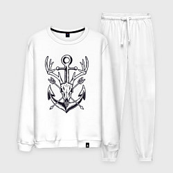 Мужской костюм Череп оленя и якорь