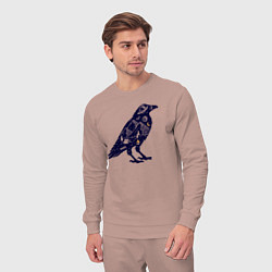 Костюм хлопковый мужской Ворон путешественник, цвет: пыльно-розовый — фото 2