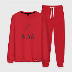 Костюм хлопковый мужской Кот Blya, цвет: красный