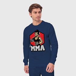 Костюм хлопковый мужской MMA girl, цвет: тёмно-синий — фото 2