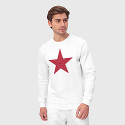 Костюм хлопковый мужской USSR red star, цвет: белый — фото 2