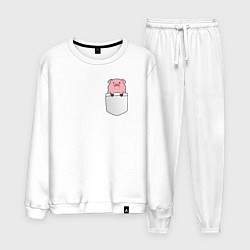 Мужской костюм Розовый поросенок в кармане