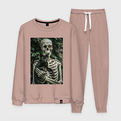 Мужской костюм Скелет с черным котом