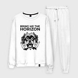 Костюм хлопковый мужской Bring Me the Horizon - rock dog, цвет: белый