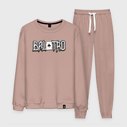 Костюм хлопковый мужской Balatro logo, цвет: пыльно-розовый