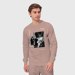 Костюм хлопковый мужской Stray kids Seungmin, цвет: пыльно-розовый — фото 2