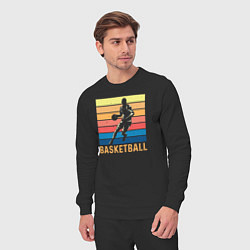 Костюм хлопковый мужской Basketball lettering, цвет: черный — фото 2