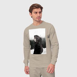 Костюм хлопковый мужской Башня Бога Баам, цвет: миндальный — фото 2