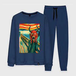 Мужской костюм Демон кричит на картине Эдварда Мунка - мем искусс