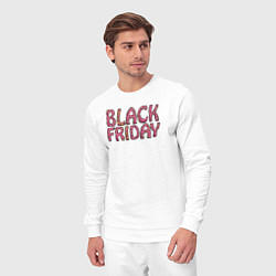 Костюм хлопковый мужской Black friday day, цвет: белый — фото 2