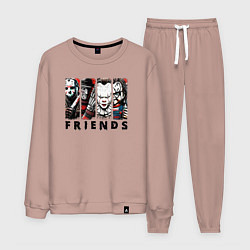 Костюм хлопковый мужской Halloween friends black friday, цвет: пыльно-розовый