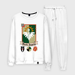 Костюм хлопковый мужской Dark angels Warhammer 40k, цвет: белый