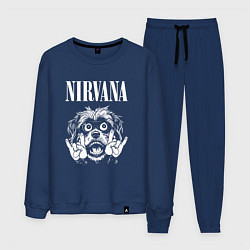 Костюм хлопковый мужской Nirvana rock dog, цвет: тёмно-синий