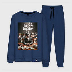 Костюм хлопковый мужской Dog Corleone and his mafia, цвет: тёмно-синий