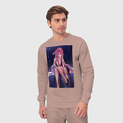 Костюм хлопковый мужской Геншин Яэ Мико, цвет: пыльно-розовый — фото 2