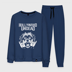 Костюм хлопковый мужской Hollywood Undead rock dog, цвет: тёмно-синий