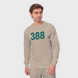 Костюм хлопковый мужской 388 - Игра в кальмара, цвет: миндальный — фото 2