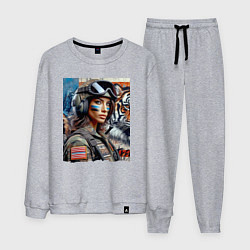 Мужской костюм Крутая девчонка пилот ВВС