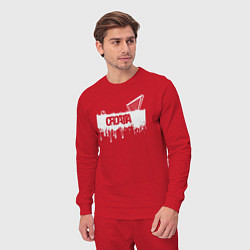 Костюм хлопковый мужской Croatia football, цвет: красный — фото 2