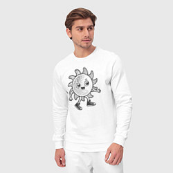 Костюм хлопковый мужской Солнечный человек, цвет: белый — фото 2