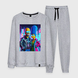 Мужской костюм Гомер и Мардж Симпсоны - киберпанк