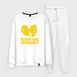 Костюм хлопковый мужской Wu-Tang для детей, цвет: белый