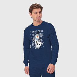 Костюм хлопковый мужской Олаф Холодное сердце - снеговик im so cool, цвет: тёмно-синий — фото 2