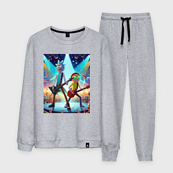 Костюм хлопковый мужской Rick and Morty - punk rock, цвет: меланж