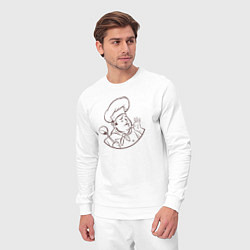 Костюм хлопковый мужской Cool chef, цвет: белый — фото 2