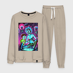 Мужской костюм Рик и Морти изучают инопланетное насекомое