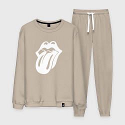 Мужской костюм Rolling Stones - white logo